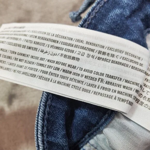 HOLLISTER Jeans Size 00R High Rise Crop Super Skinny Stretch 23x26 Lace Up 90s - Picture 11 of 12